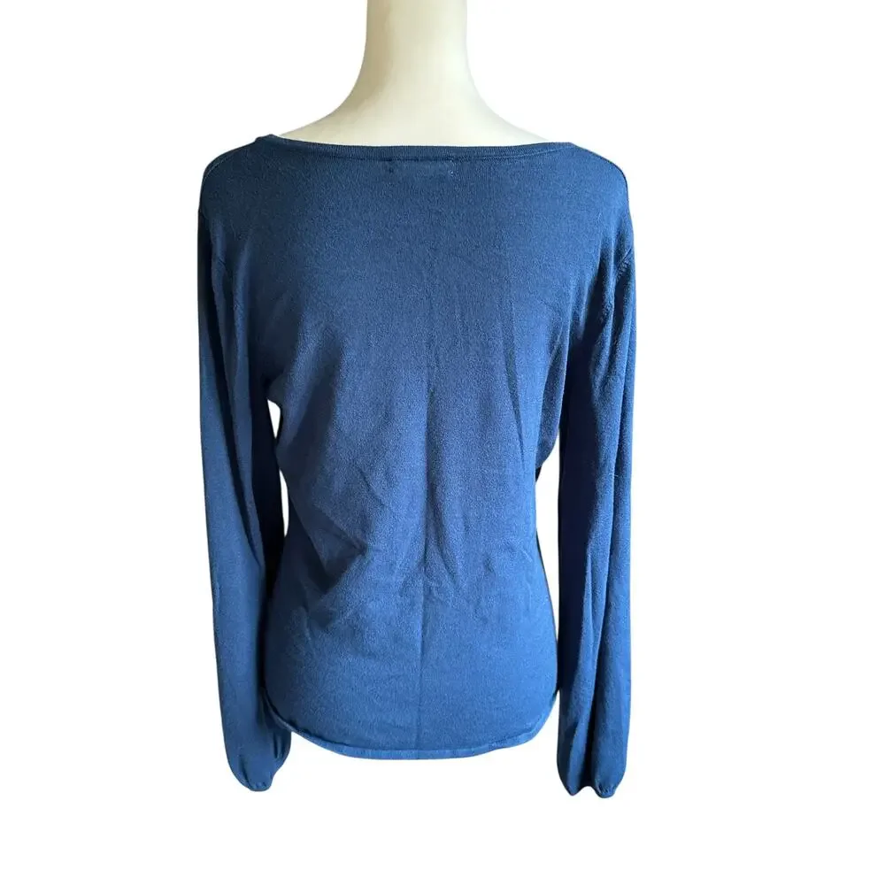 Joseph A. Blue Long Sleeve Sweater Size Large